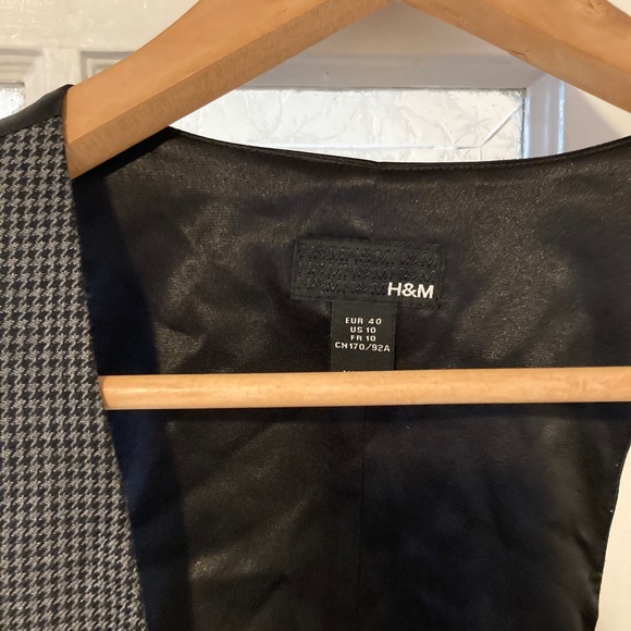 H&M Dark Grey Houndstooth Vest Size 10 - Picture 2 of 3